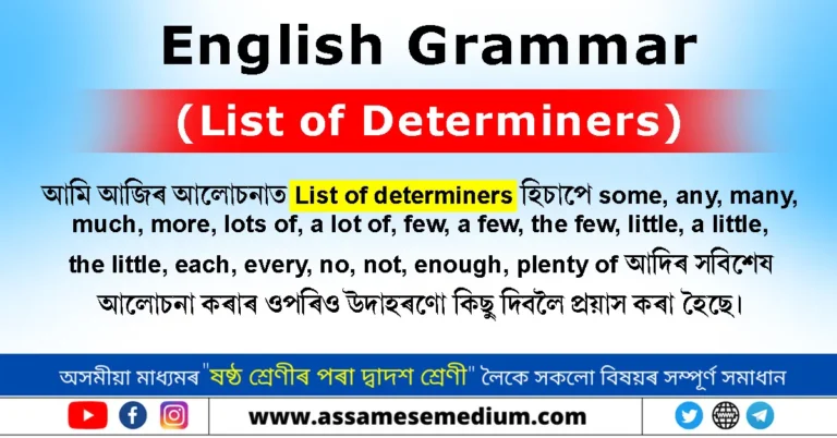 Read more about the article List of Determiners 2025 | HS/HSLC Final Exam