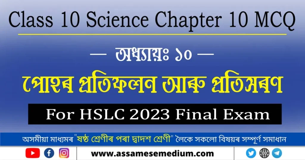Class 10 Science Chapter 10 MCQ in Assamese