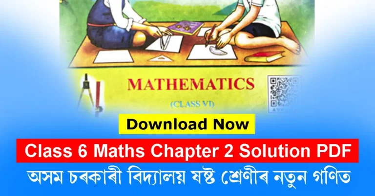 Read more about the article Class 6 New Maths Chapter 2 Solution | Assam Govt School
