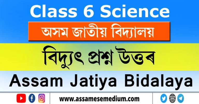 Read more about the article Class 6 Science Chapter 14 Question Answer in Assamese