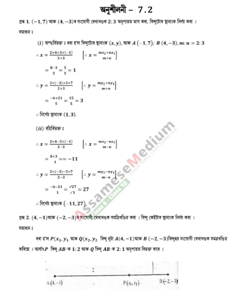 Class 10 Maths Ex 7.2 Solution in Assamese PDF Download
